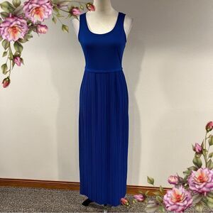 Apt 9 royal color crew neck Sleeveless maxi Dress size PXS
